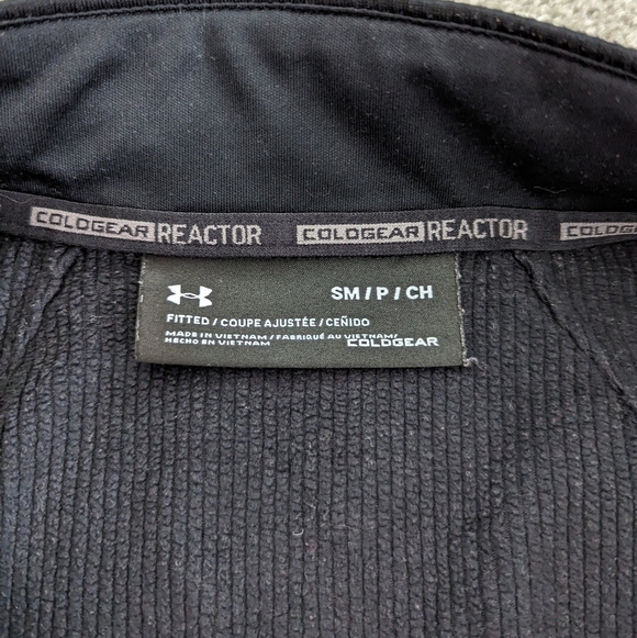 UNDER Armour black zipped sweatshirt men's size Small - Picture 4 of 8